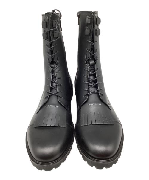 SOFTHYPHEN（ソフトハイフン）SOFTHYPHEN (ソフトハイフン) SAKIAS (サキアス) レースアップブーツ ブラック サイズ:US8の古着・服飾アイテム