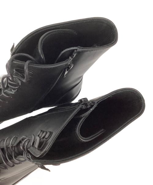 SOFTHYPHEN（ソフトハイフン）SOFTHYPHEN (ソフトハイフン) SAKIAS (サキアス) レースアップブーツ ブラック サイズ:US8の古着・服飾アイテム