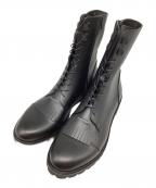 SOFTHYPHEN×SAKIASソフトハイフン×サキアス）の古着「レースアップブーツ」｜ブラック