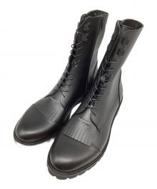 SOFTHYPHEN×SAKIAS（ソフトハイフン×サキアス）の古着「レースアップブーツ」｜ブラック