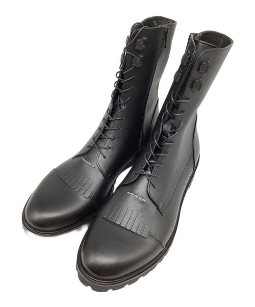SOFTHYPHEN（ソフトハイフン）SOFTHYPHEN (ソフトハイフン) SAKIAS (サキアス) レースアップブーツ ブラック サイズ:US10の古着・服飾アイテム