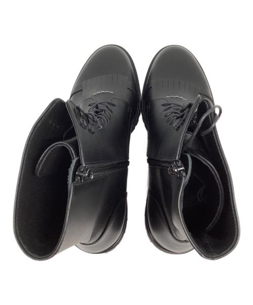 SOFTHYPHEN（ソフトハイフン）SOFTHYPHEN (ソフトハイフン) SAKIAS (サキアス) レースアップブーツ ブラック サイズ:US10の古着・服飾アイテム