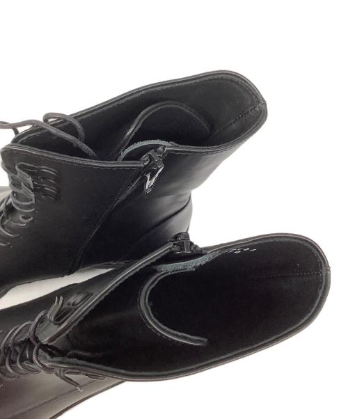 SOFTHYPHEN（ソフトハイフン）SOFTHYPHEN (ソフトハイフン) SAKIAS (サキアス) レースアップブーツ ブラック サイズ:US10の古着・服飾アイテム