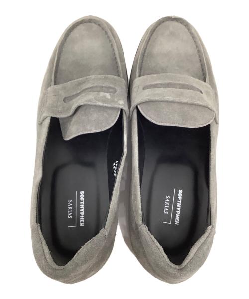 SOFTHYPHEN（ソフトハイフン）SOFTHYPHEN (ソフトハイフン) SAKIAS (サキアス) Re-LOAFERS グレー サイズ:28の古着・服飾アイテム