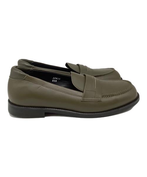 SOFTHYPHEN（ソフトハイフン）SOFTHYPHEN (ソフトハイフン) SAKIAS (サキアス) Re-LOAFERS オリーブ サイズ:26の古着・服飾アイテム