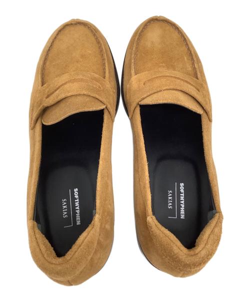SOFTHYPHEN（ソフトハイフン）SOFTHYPHEN (ソフトハイフン) SAKIAS (サキアス) Re-LOAFERS ブラウン サイズ:US9の古着・服飾アイテム