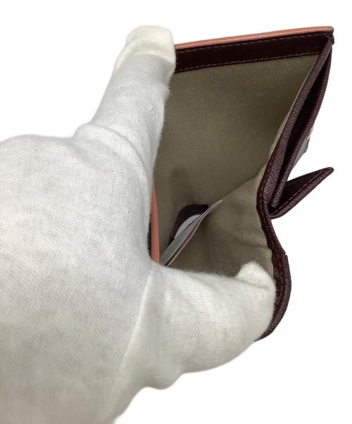 MARNI（マルニ）MARNI (マルニ) 2つ折り財布 ネイビー×ボルドーの古着・服飾アイテム