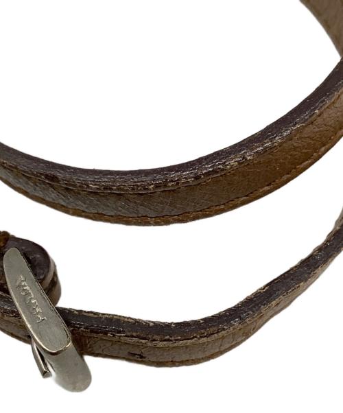PRADA（プラダ）PRADA (プラダ) レザーブレスレット ブラウンの古着・服飾アイテム