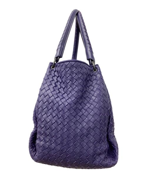 BOTTEGA VENETA（ボッテガベネタ）BOTTEGA VENETA (ボッテガベネタ) イントレチャート　パラシュートバッグ ブルーの古着・服飾アイテム