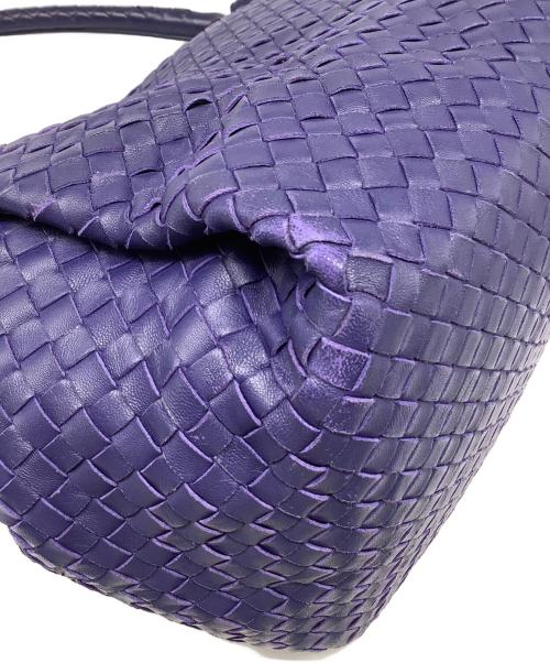 BOTTEGA VENETA（ボッテガベネタ）BOTTEGA VENETA (ボッテガベネタ) イントレチャート　パラシュートバッグ ブルーの古着・服飾アイテム