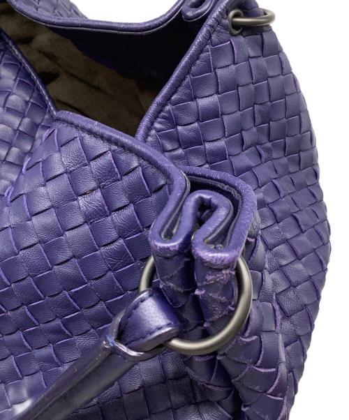 BOTTEGA VENETA（ボッテガベネタ）BOTTEGA VENETA (ボッテガベネタ) イントレチャート　パラシュートバッグ ブルーの古着・服飾アイテム