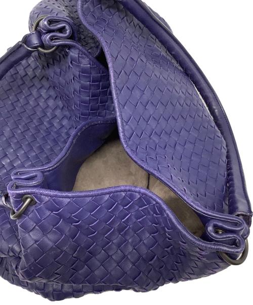 BOTTEGA VENETA（ボッテガベネタ）BOTTEGA VENETA (ボッテガベネタ) イントレチャート　パラシュートバッグ ブルーの古着・服飾アイテム