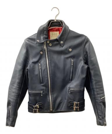 中古・古着通販】666 (666) ダブルライダースジャケット ネイビー