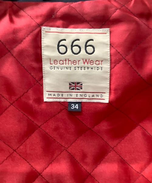 666（666）666 (666) ダブルライダースジャケット ネイビー サイズ:34の古着・服飾アイテム