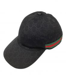 GUCCI（グッチ）の古着「GGキャンパス ベースボールキャップ」｜ブラック