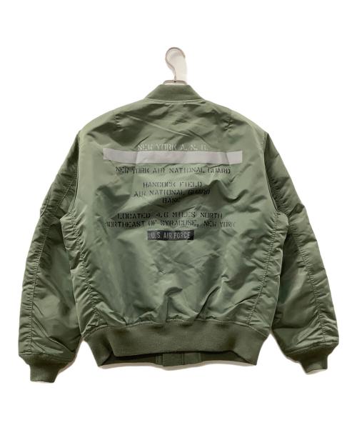 AVIREX（アヴィレックス）AVIREX (アヴィレックス) リバーシブルMA-1ジャケット グリーン×オレンジ サイズ:2XLの古着・服飾アイテム