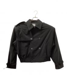 SOFTHYPHEN（ソフトハイフン）の古着「PADDED SHOULDER TRENCH JACKET」｜ブラック