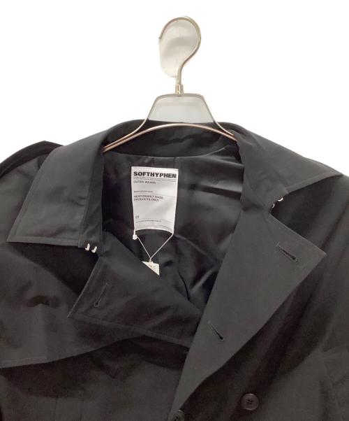 SOFTHYPHEN（ソフトハイフン）SOFTHYPHEN (ソフトハイフン) PADDED SHOULDER TRENCH JACKET ブラック サイズ:1の古着・服飾アイテム