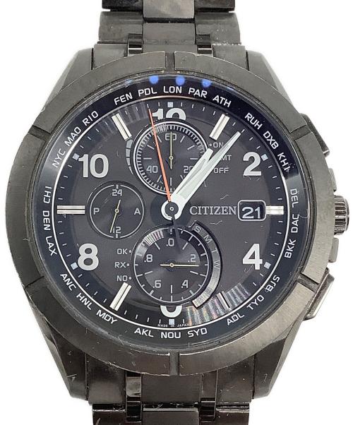 CITIZEN（シチズン）CITIZEN (シチズン) アテッサ ブラックチタン ダイレクトフライト エコ・ドライブ電波 腕時計 ブラックの古着・服飾アイテム