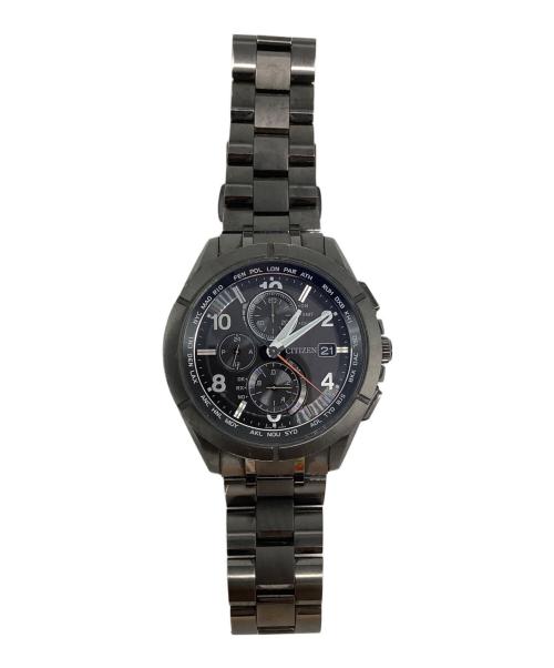 CITIZEN（シチズン）CITIZEN (シチズン) アテッサ ブラックチタン ダイレクトフライト エコ・ドライブ電波 腕時計 ブラックの古着・服飾アイテム