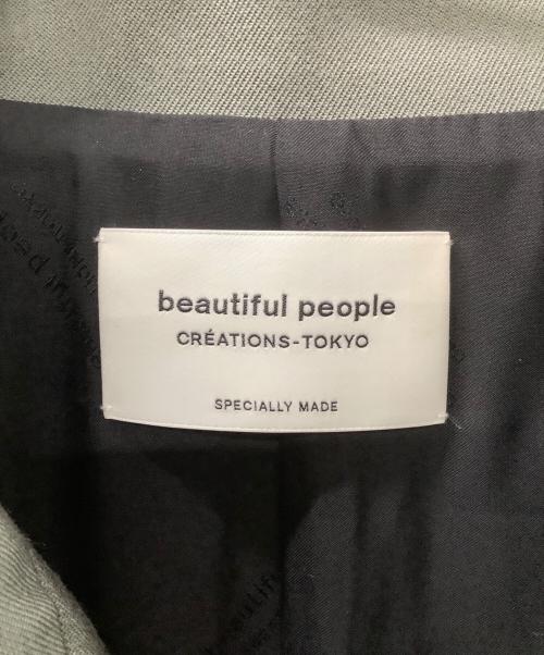 beautiful people（ビューティフルピープル）beautiful people (ビューティフルピープル) ステンカラーコート グリーン サイズ:38の古着・服飾アイテム