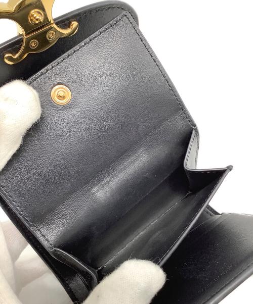 CELINE（セリーヌ）CELINE (セリーヌ) スモールトリオンフウォレット ブラックの古着・服飾アイテム