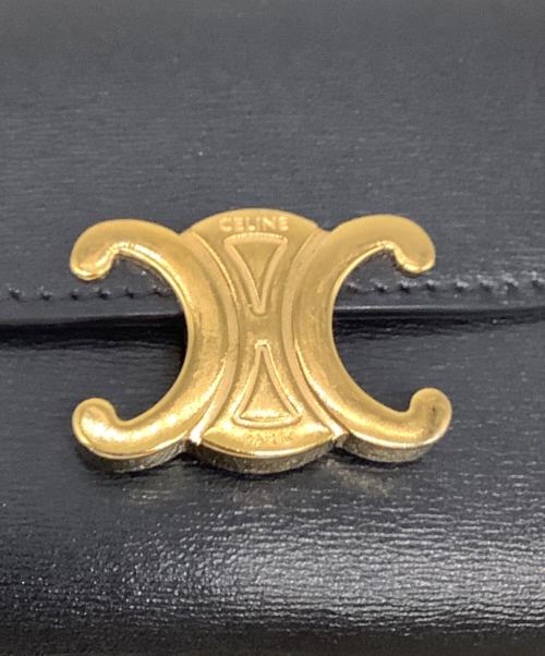 CELINE（セリーヌ）CELINE (セリーヌ) スモールトリオンフウォレット ブラックの古着・服飾アイテム