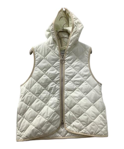 Barbour（バブアー）Barbour (バブアー) キルティング フード付きベスト ホワイト サイズ:40の古着・服飾アイテム