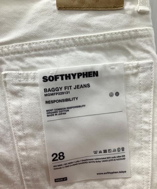 SOFTHYPHEN（ソフトハイフン）SOFTHYPHEN (ソフトハイフン) BAGGY FIT JEAN ホワイト サイズ:28 未使用品の古着・服飾アイテム
