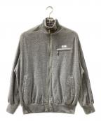 TTT MSWティー）の古着「ベロアトラックジャケット」｜ライトグレー