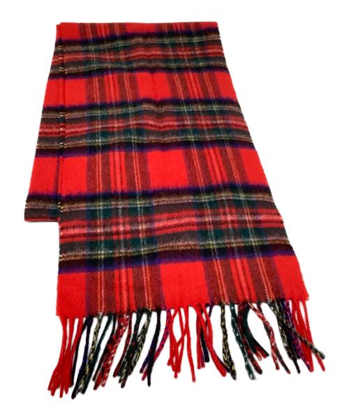 JOHNSTONS OF ELGIN（ジョンストンズオブエルガン）JOHNSTONS OF ELGIN (ジョンストンズオブエルガン) マフラー レッドの古着・服飾アイテム