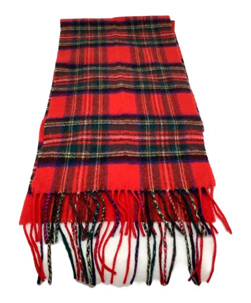 JOHNSTONS OF ELGIN（ジョンストンズオブエルガン）JOHNSTONS OF ELGIN (ジョンストンズオブエルガン) マフラー レッドの古着・服飾アイテム