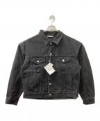 SOFTHYPHENソフトハイフン）の古着「TUCKED DETAIL DENIM JACKET」｜ブラック
