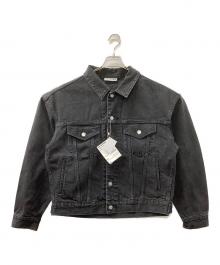 SOFTHYPHEN（ソフトハイフン）の古着「TUCKED DETAIL DENIM JACKET」｜ブラック