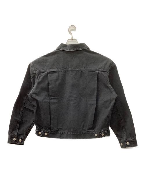 SOFTHYPHEN（ソフトハイフン）SOFTHYPHEN (ソフトハイフン) TUCKED DETAIL DENIM JACKET ブラック サイズ:3 未使用品の古着・服飾アイテム