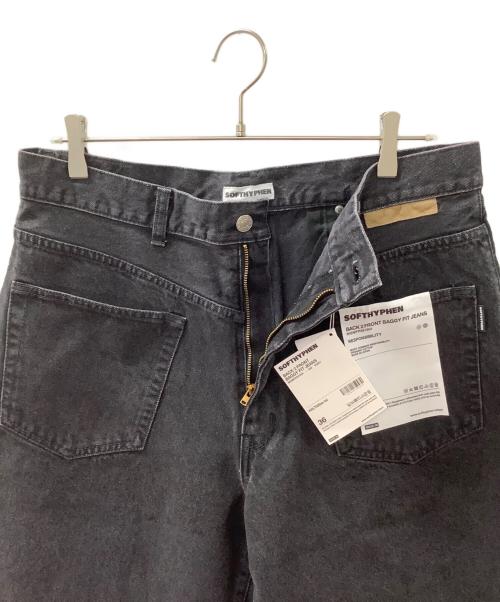 SOFTHYPHEN（ソフトハイフン）SOFTHYPHEN (ソフトハイフン) BACK 2 FRONT BAGGY FIT JEANS ブラック サイズ:36 未使用品の古着・服飾アイテム