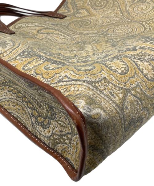 AVACATION（アヴァケーション）AVACATION (アヴァケーション) ペイズリートートバッグ ブラウン×イエローの古着・服飾アイテム