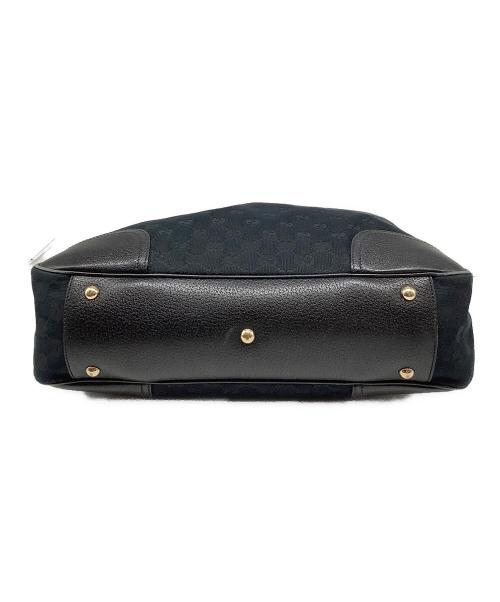 GUCCI（グッチ）GUCCI (グッチ) シェリーラインGGキャンパス　ハンドバッグ ブラックの古着・服飾アイテム