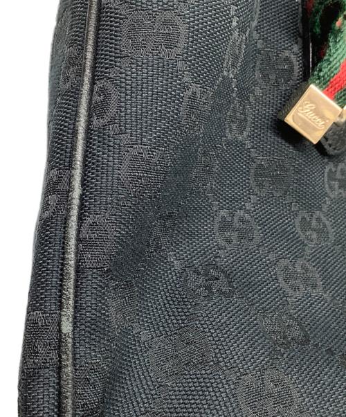 GUCCI（グッチ）GUCCI (グッチ) シェリーラインGGキャンパス　ハンドバッグ ブラックの古着・服飾アイテム