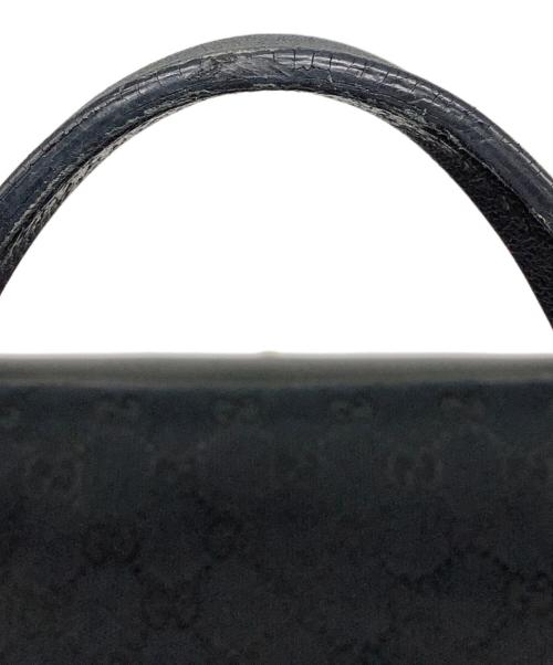 GUCCI（グッチ）GUCCI (グッチ) シェリーラインGGキャンパス　ハンドバッグ ブラックの古着・服飾アイテム