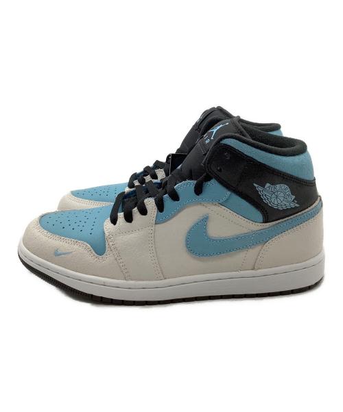NIKE（ナイキ）NIKE (ナイキ) エア ジョーダン 1 MID SE ホワイト×スカイブルー サイズ:US8.5の古着・服飾アイテム