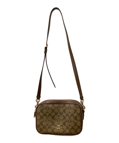 COACH（コーチ）COACH (コーチ) シグネチャー ショルダーバッグ ブラウンの古着・服飾アイテム