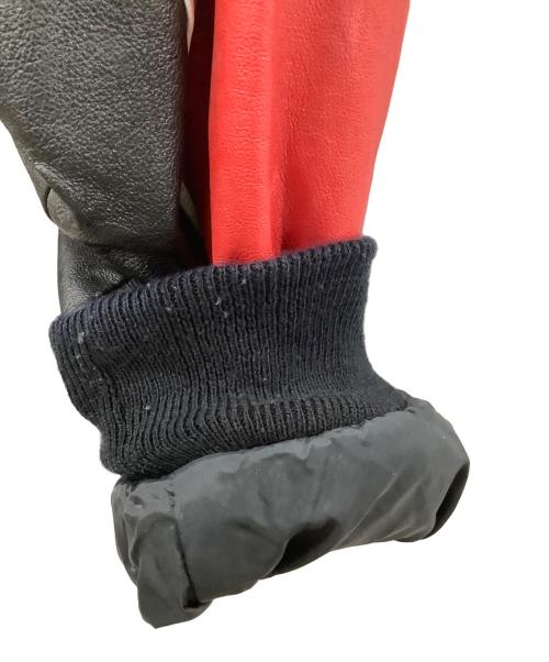 MONTANA TOONS（モンタナトゥーンズ）MONTANA TOONS (モンタナトゥーンズ) レザースタジャン レッド×ブラック サイズ:XSの古着・服飾アイテム