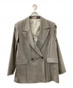 MAISON SPECIALメゾンスペシャル）の古着「ベルテッドスリーブジャケット」｜グレー