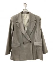 MAISON SPECIAL（メゾンスペシャル）の古着「ベルテッドスリーブジャケット」｜グレー