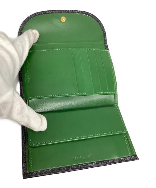 Whitehouse Cox（ホワイトハウスコックス）Whitehouse Cox (ホワイトハウスコックス) 3つ折り財布 ブラック×グリーンの古着・服飾アイテム