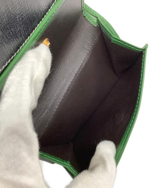 Whitehouse Cox（ホワイトハウスコックス）Whitehouse Cox (ホワイトハウスコックス) 3つ折り財布 ブラック×グリーンの古着・服飾アイテム