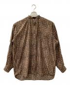 DAIWA PIER39ダイワ ピア39）の古着「TECH BAND COLLAR SHIRTS」｜ブラウン