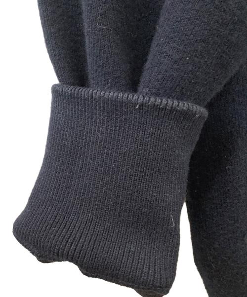 Curensology（カレンソロジー）Curensology (カレンソロジー) ダブルフェイスニットジャケットブルゾン ネイビー サイズ:Fの古着・服飾アイテム