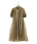 Ameriアメリ）の古着「MINIMAL MACARON DRESS」｜ベージュ